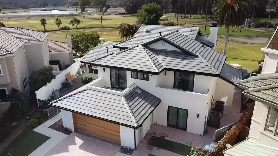 Modern tile roof with ridge venting in San Diego, CA