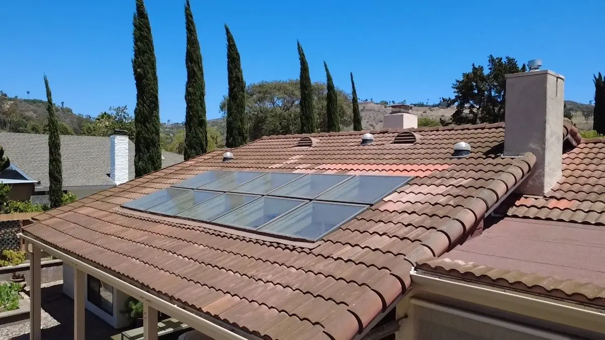 Completed tile roof skylight flashing repair by Zenith Roofing Services
